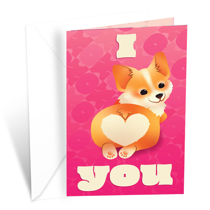 Valentine's Day Card Corgi