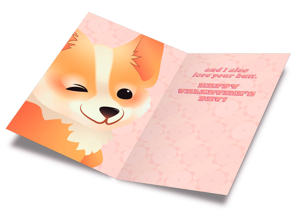 Valentine's Day Card Corgi