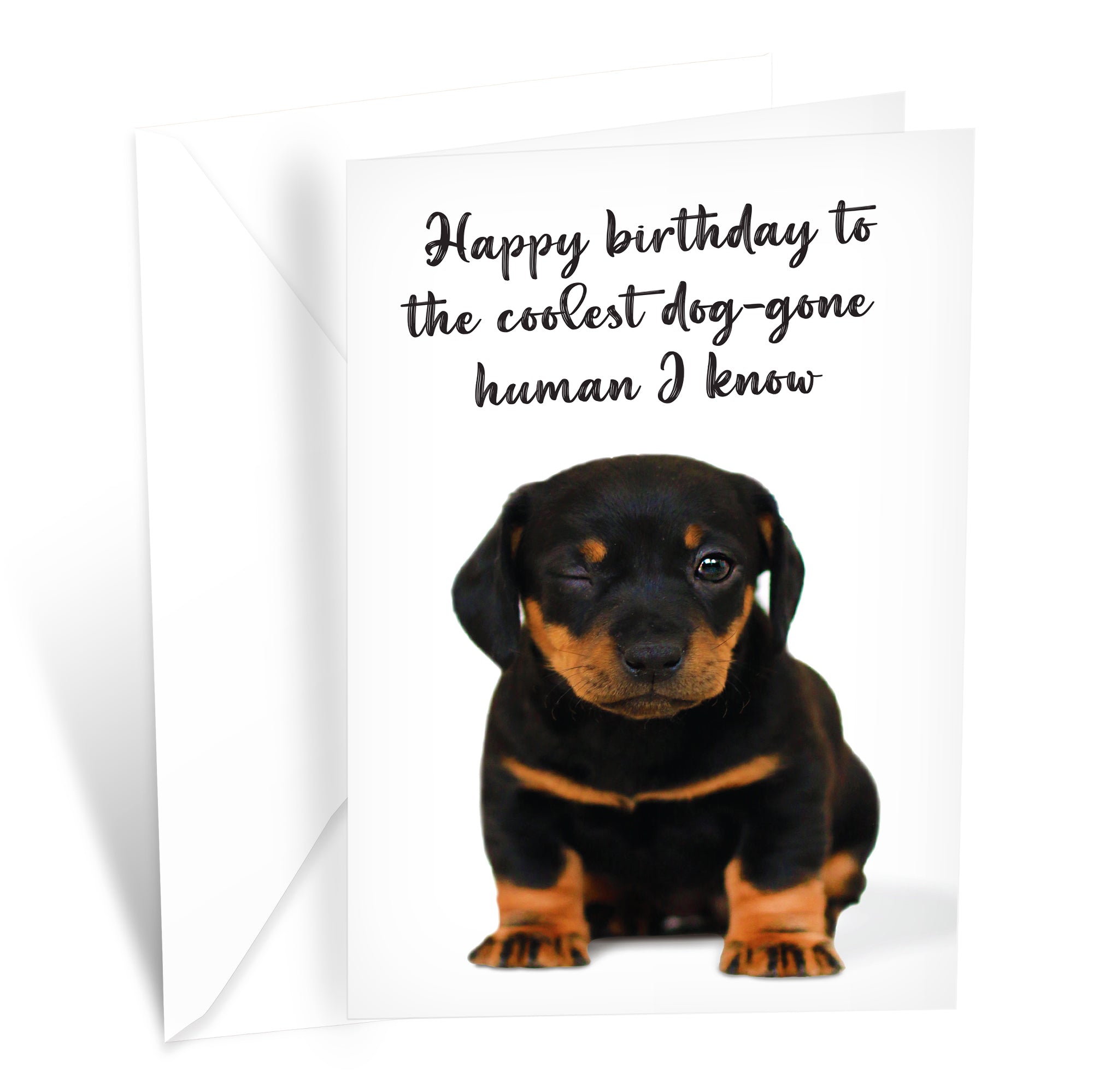 Funny Dog Birthday Card Pun With Rottweiler