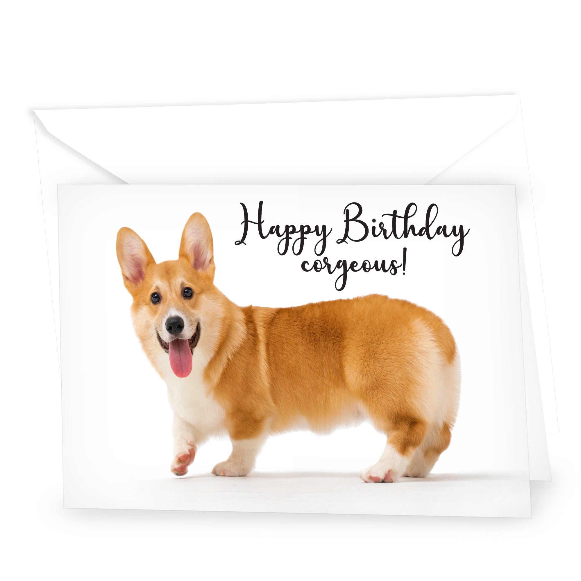 Funny Dog Birthday Card Pun With Corgi