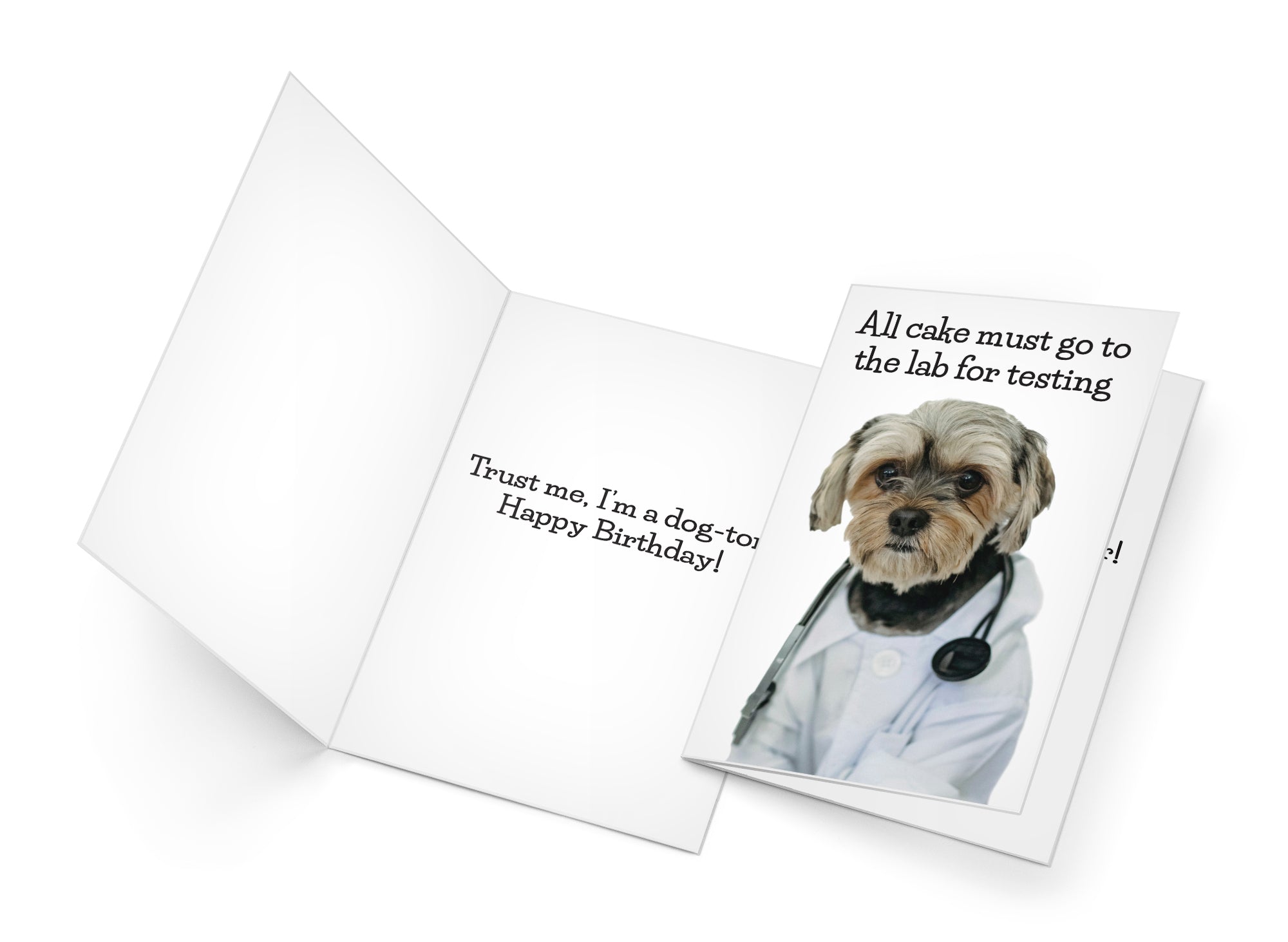 Funny Dog Birthday Card Pun With Yorkshire Terrier