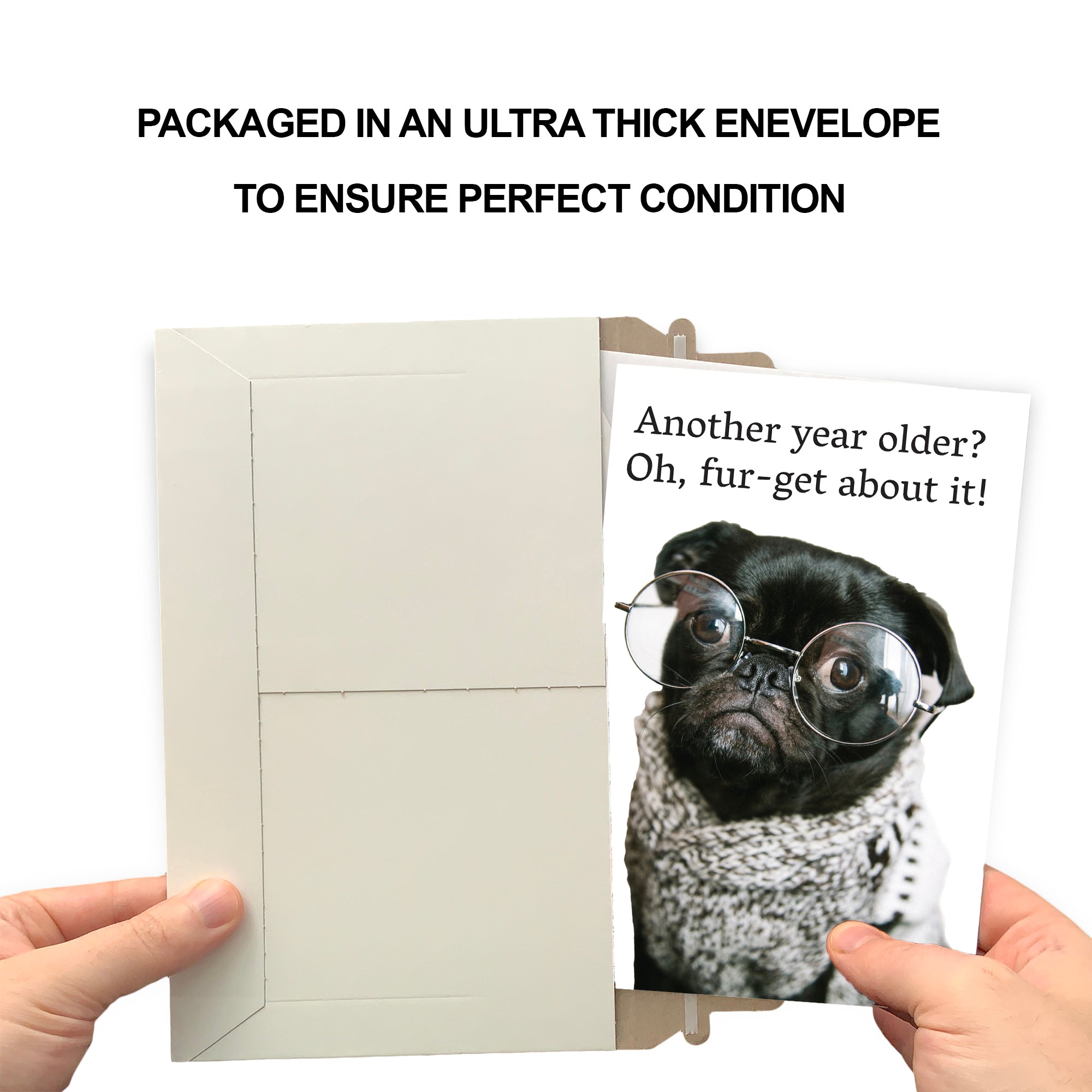 Funny Dog Birthday Card Pun With Pug
