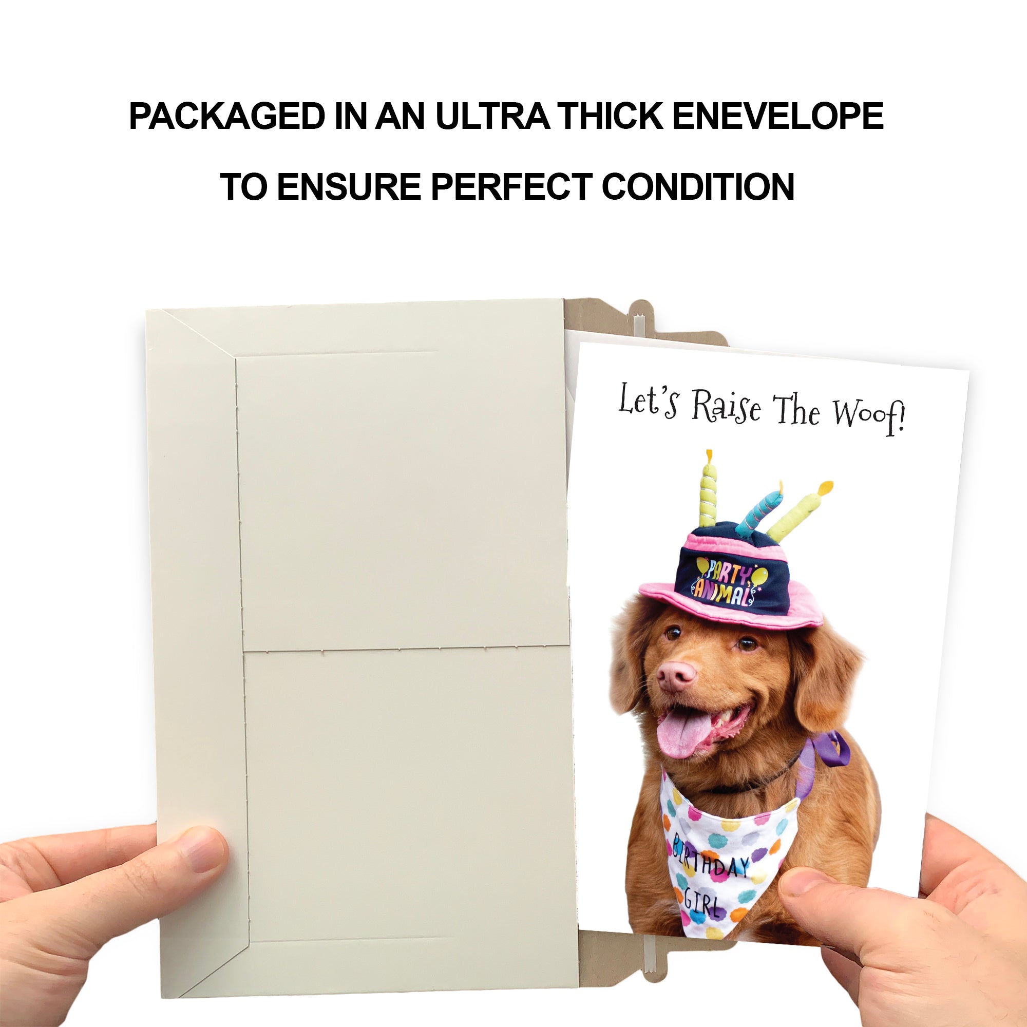 Funny Dog Birthday Card Pun With Golden Retriever Party Hat