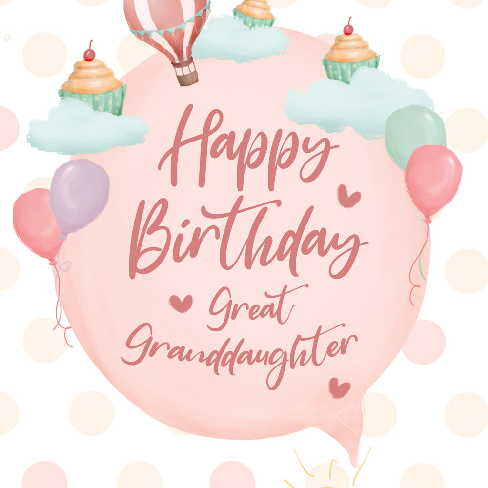 Birthday Card Great Granddaughter