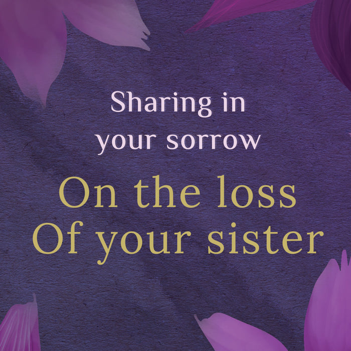 Sympathy Card Loss of Sister