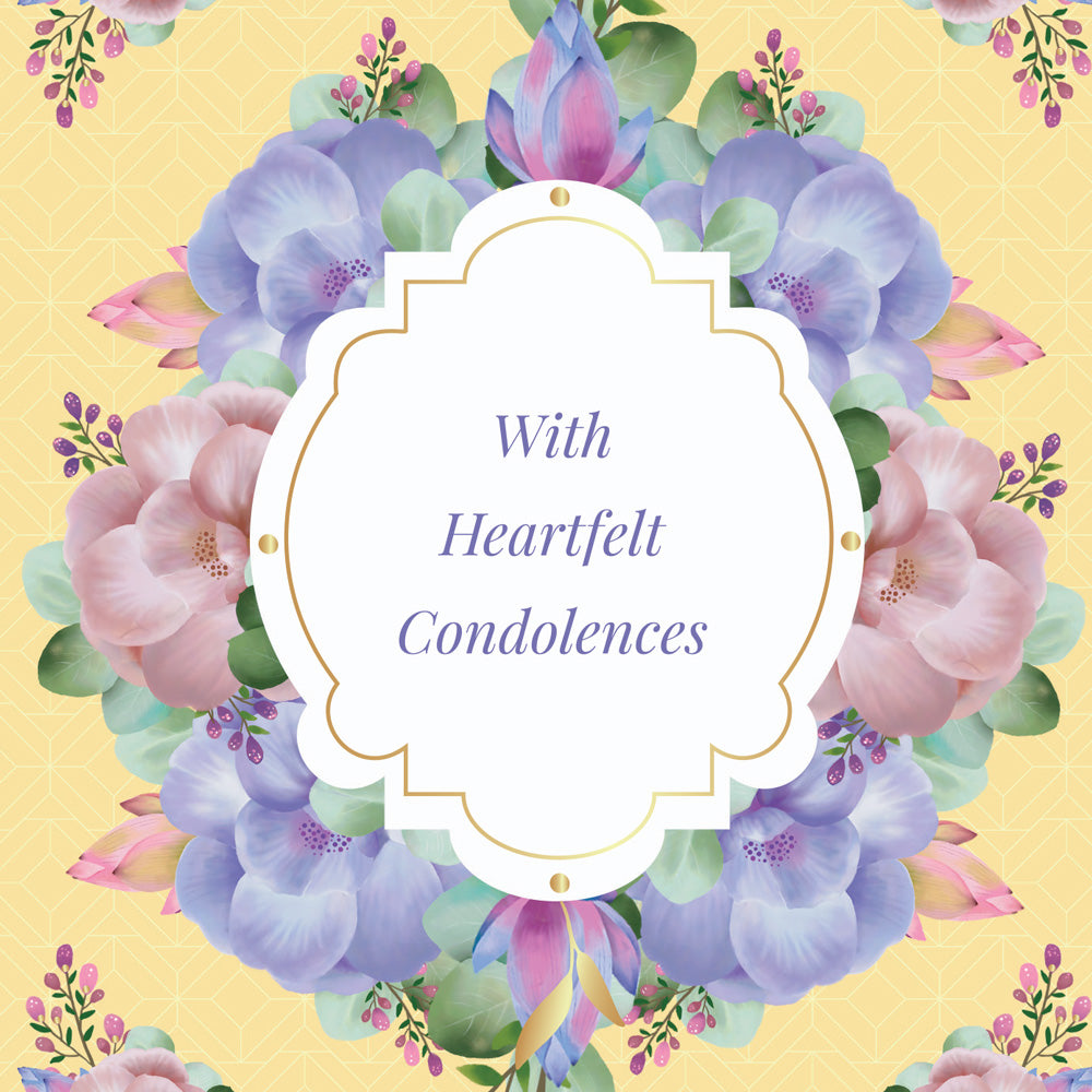 Sympathy Card Yellow Flowers