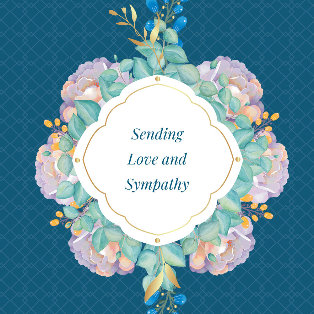 Sympathy Card Blue Flowers
