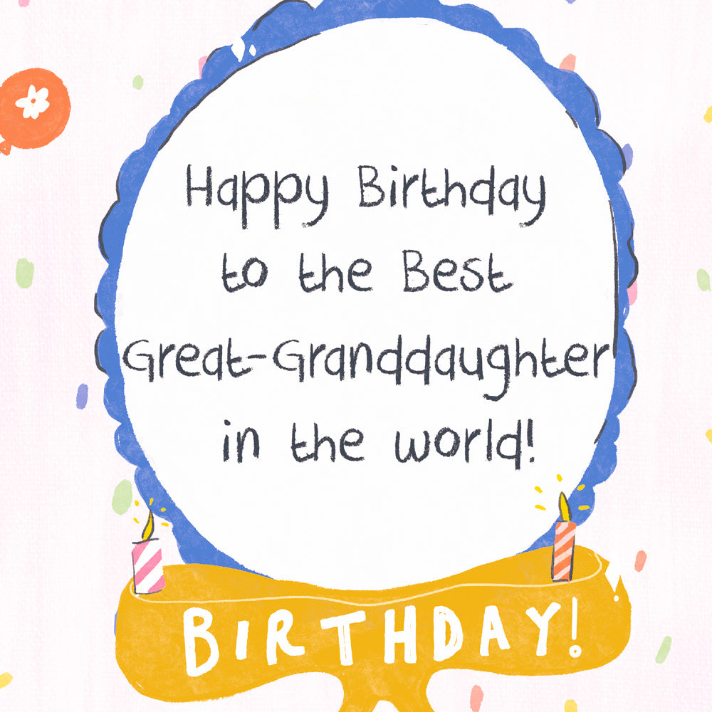 Birthday Card Great Granddaughter