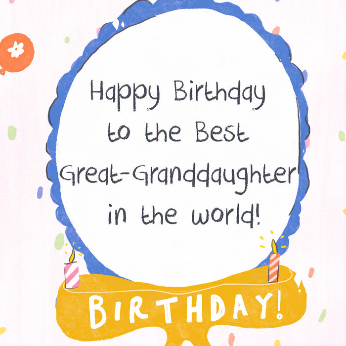 Birthday Card Great Granddaughter