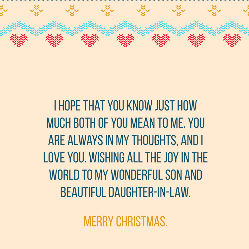 Christmas Card Son & Daughter In Law