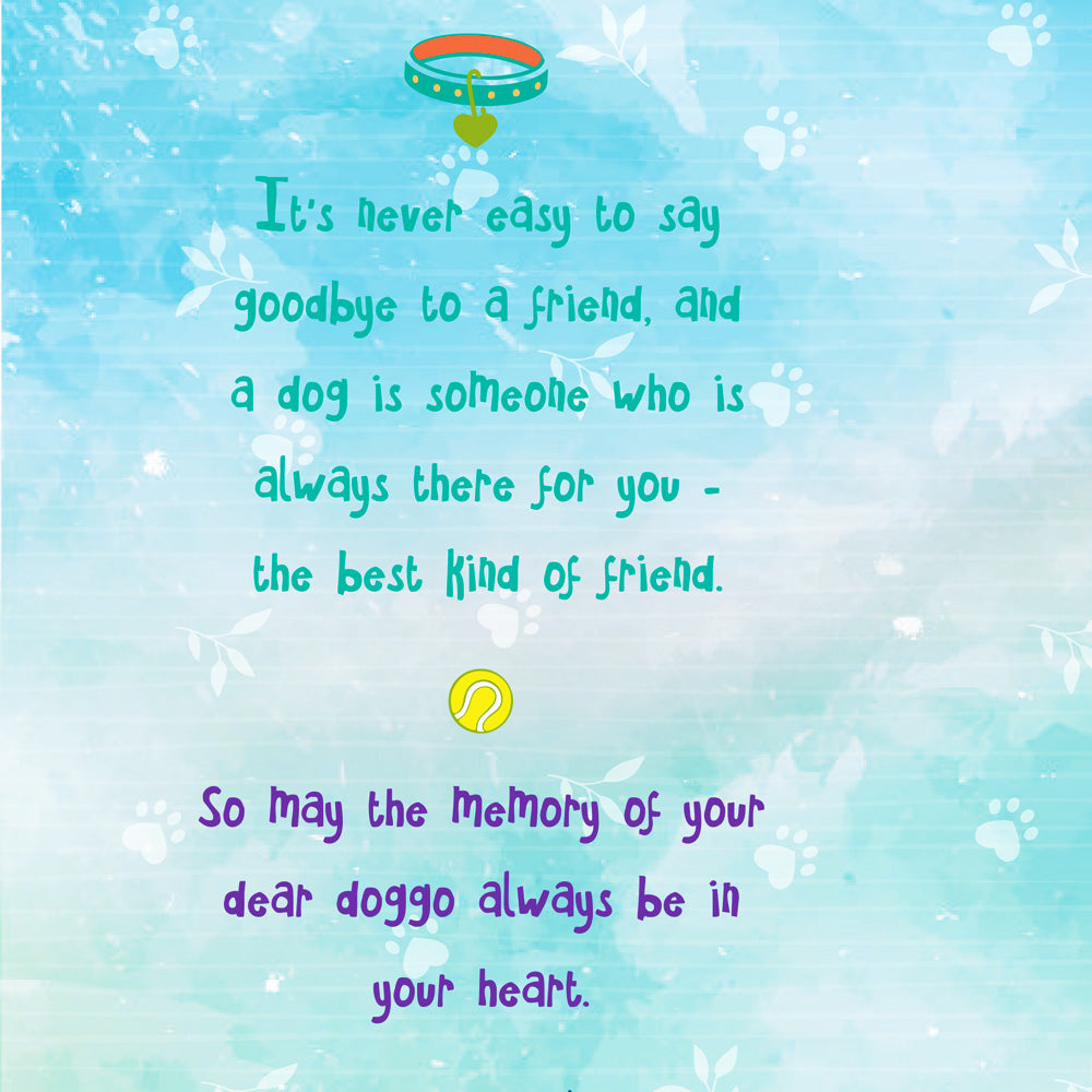 Sympathy Card Loss of Dog