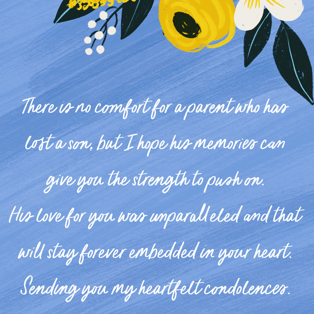 Sympathy Card Loss of Son