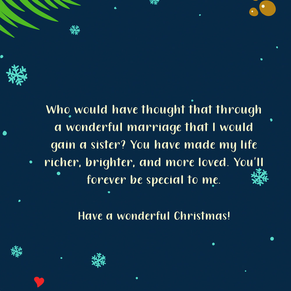 Christmas Card For Sister In Law