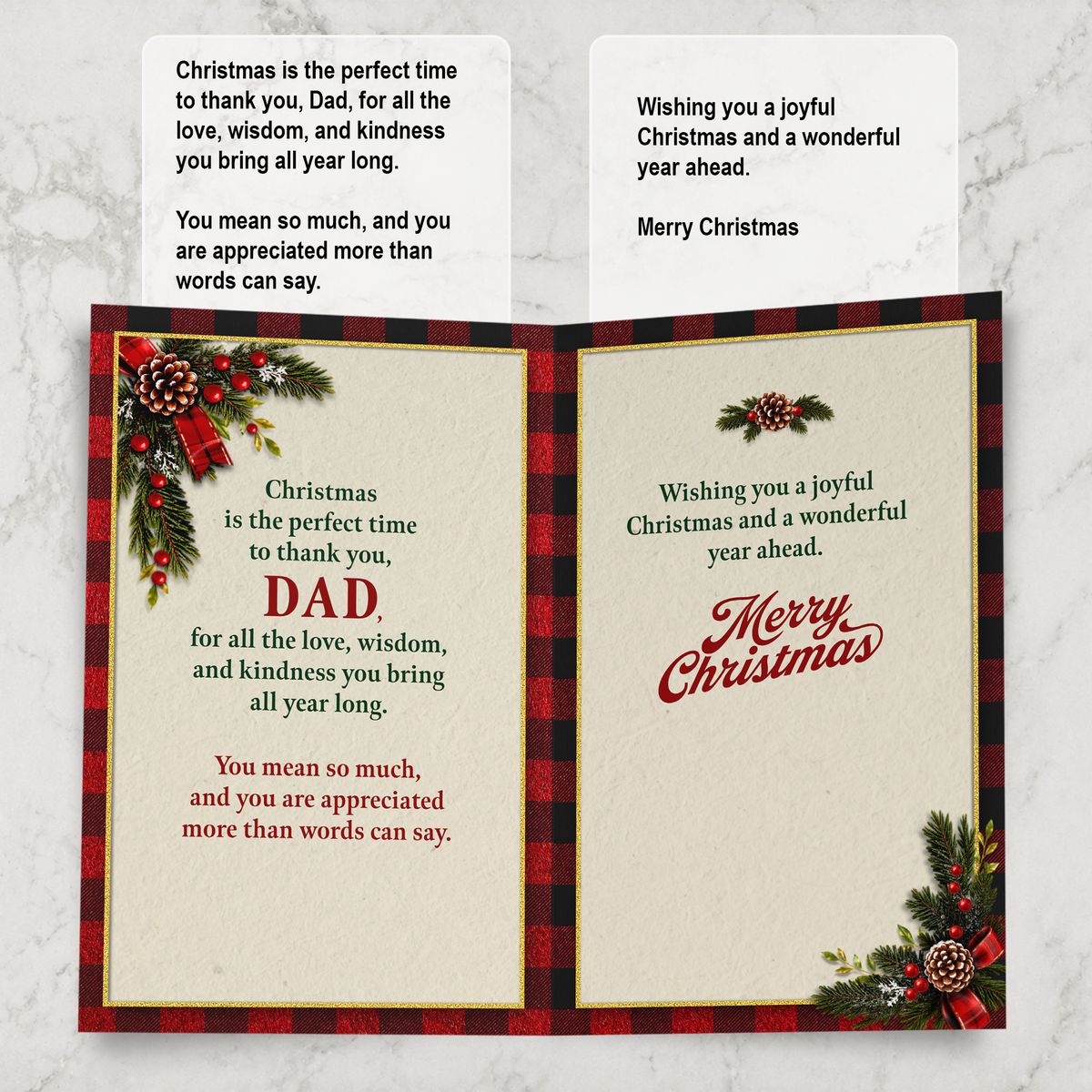 Dad Christmas Card — inside