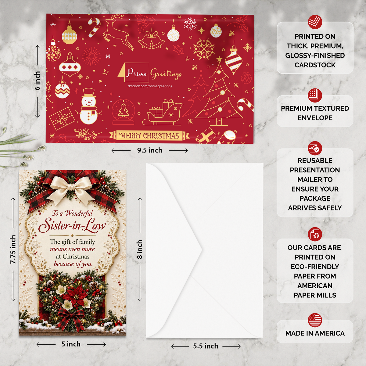 Sister In Law Christmas Card — infographic