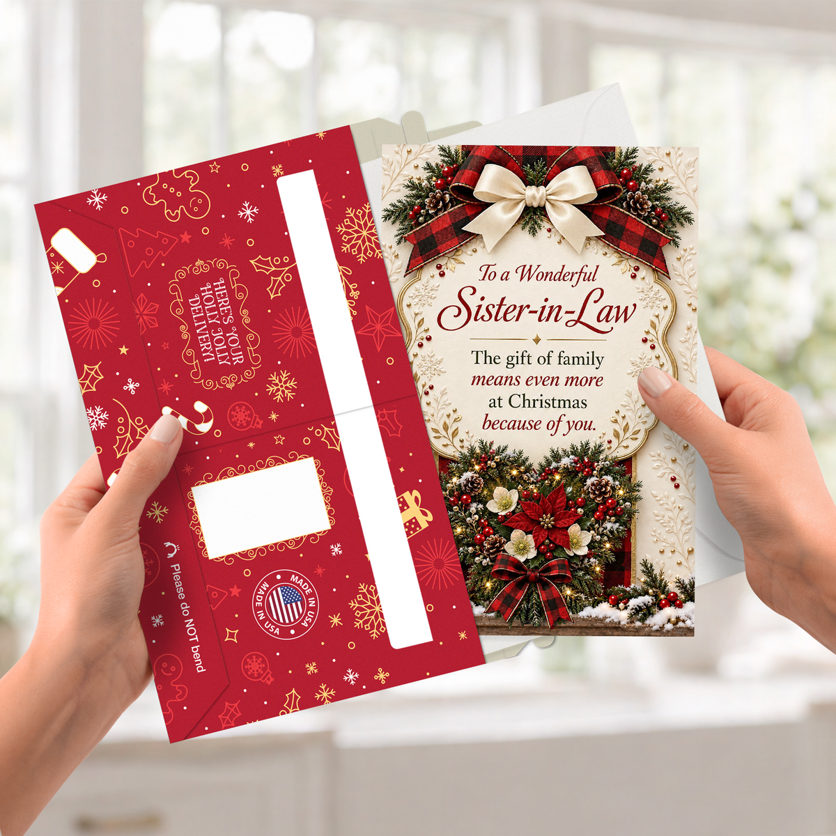 Sister In Law Christmas Card — pullout