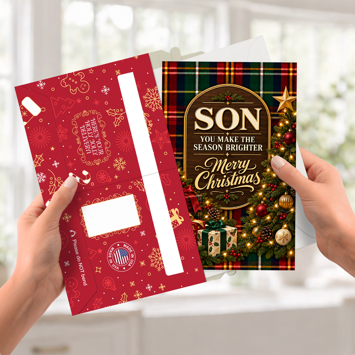 Son Christmas Card — pullout