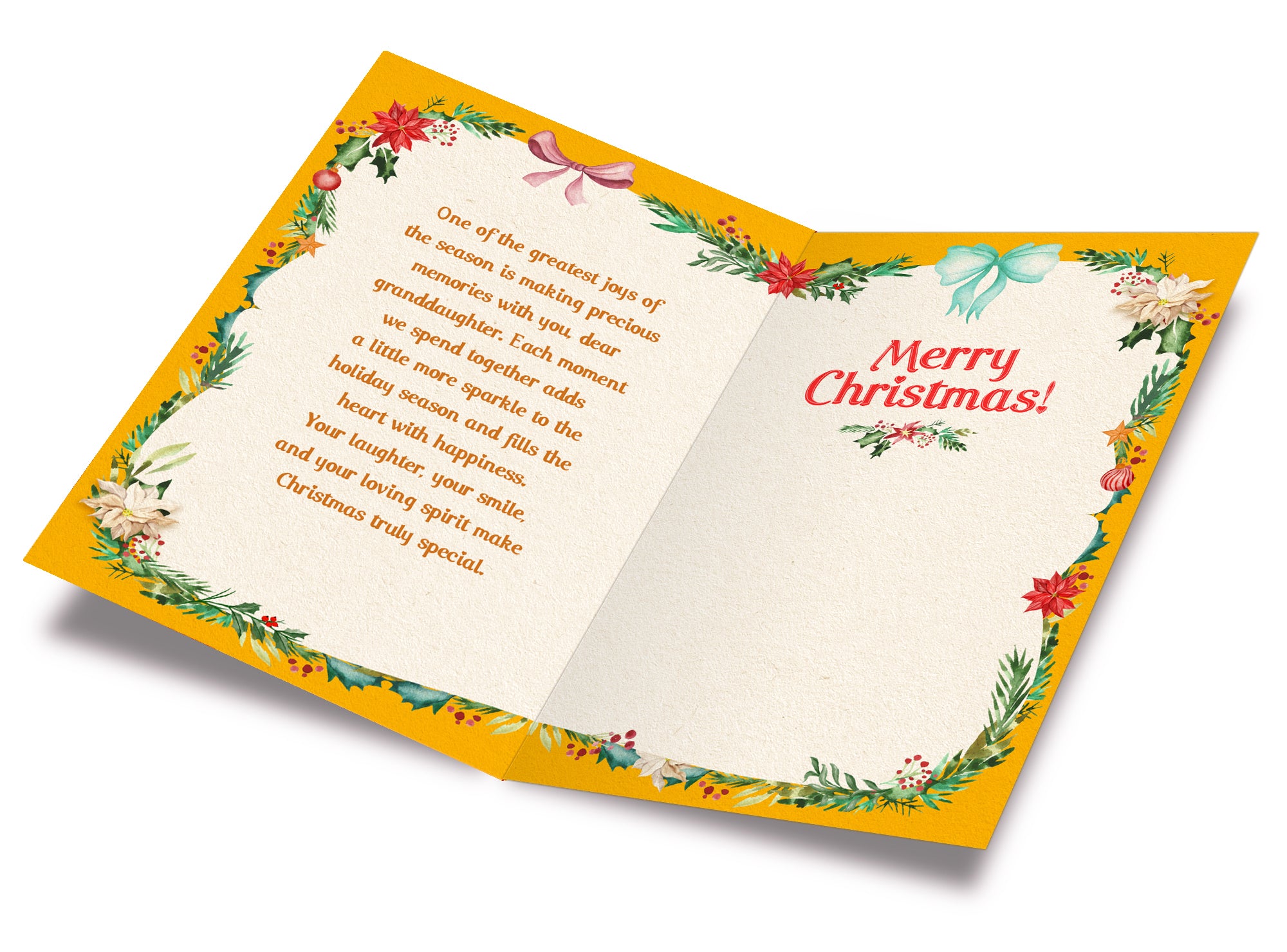 Granddaughter Christmas Card