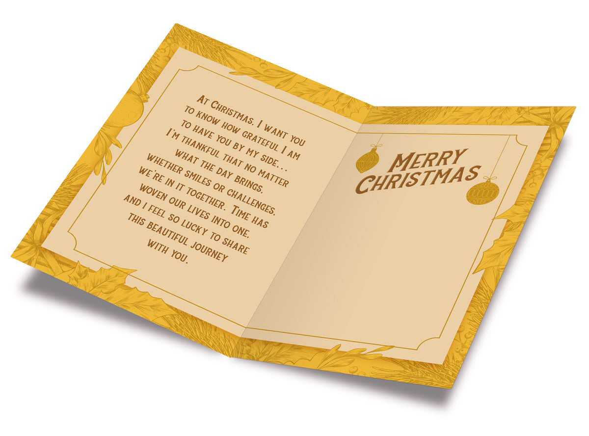 Husband Christmas Card — open-card-inside