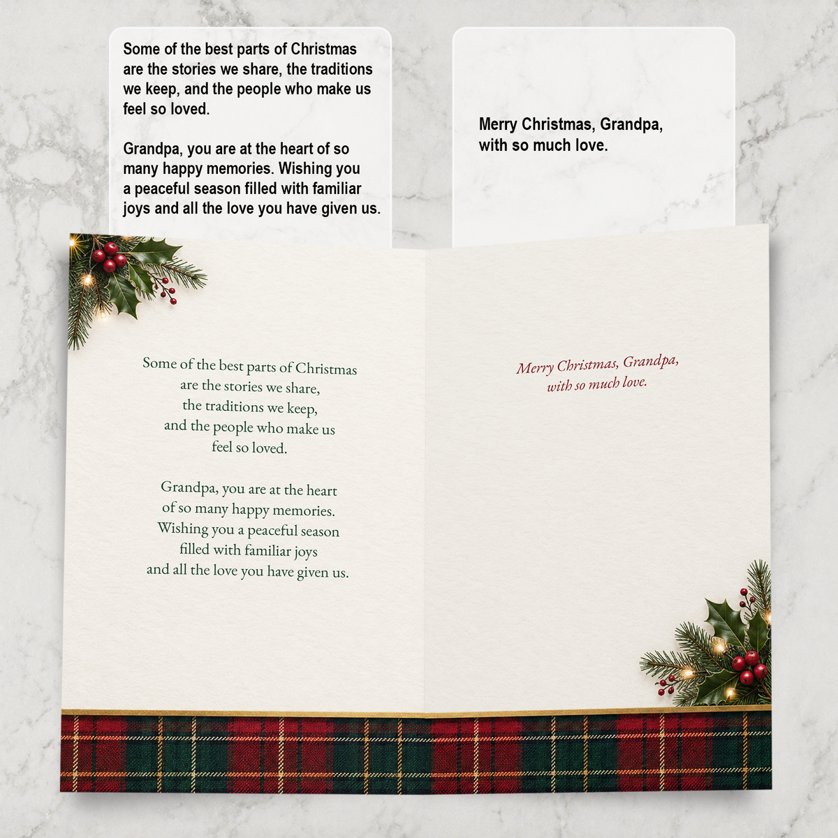 Grandpa Christmas Card — inside