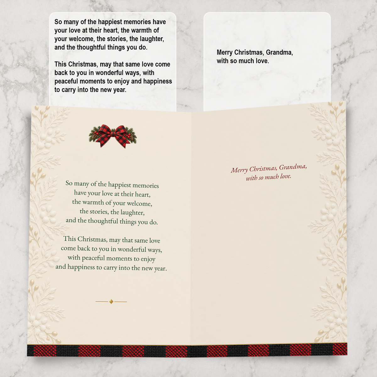 Grandma Christmas Card — inside