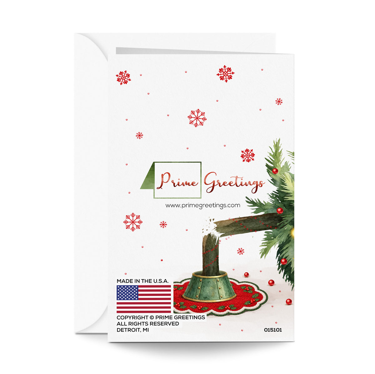 Funny Cat Christmas Card — back