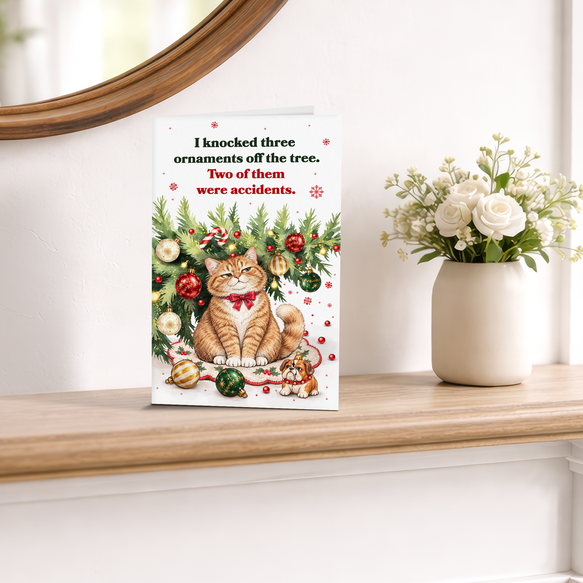 Funny Cat Christmas Card — lifestyle3