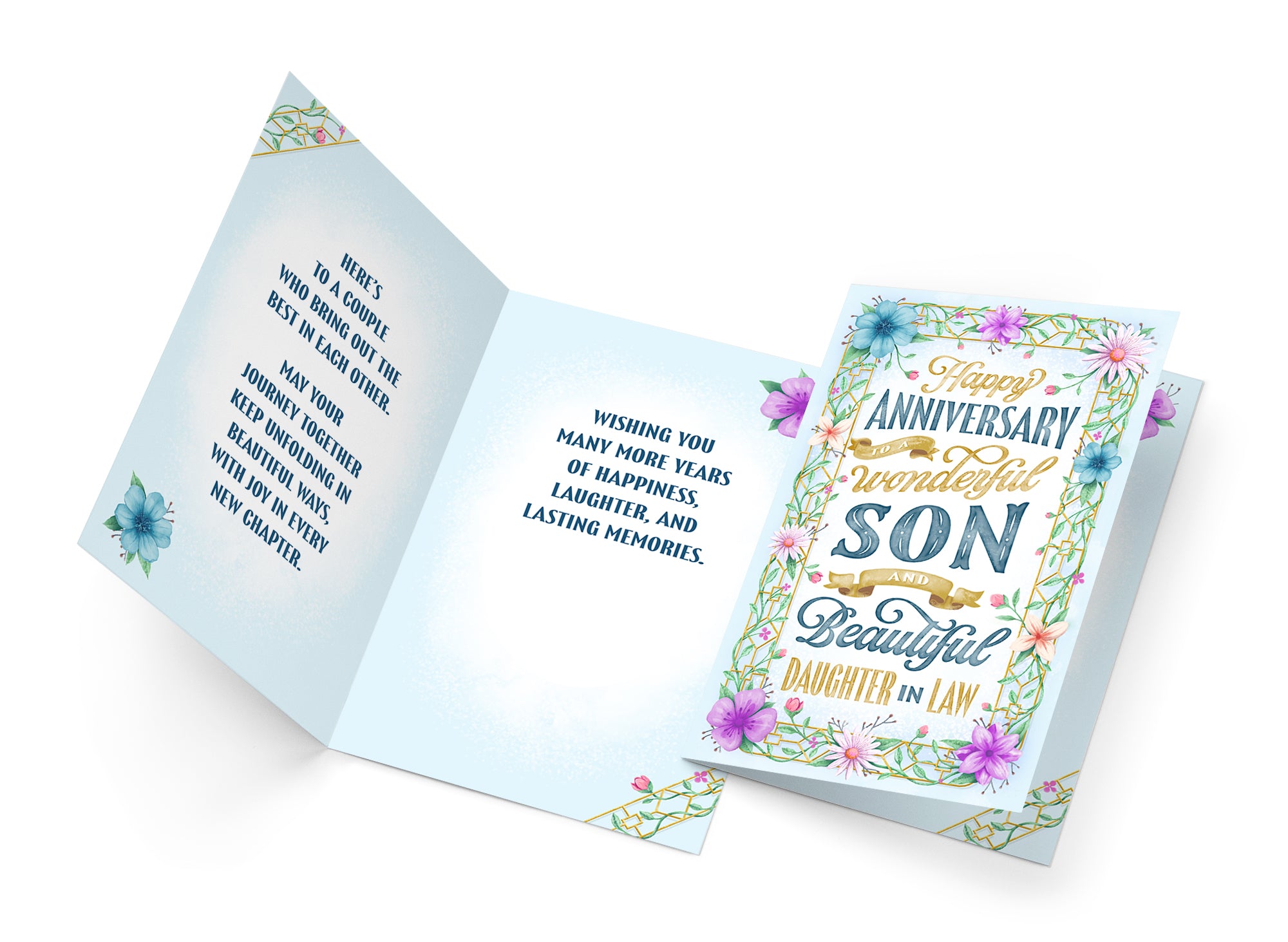 Son & Daughter In Law Anniversary Card