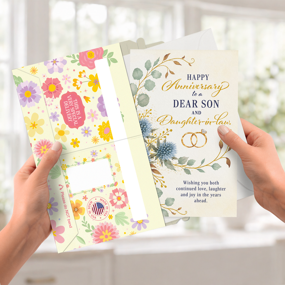 Anniversary Card For Son and Daughter In Law — pullout
