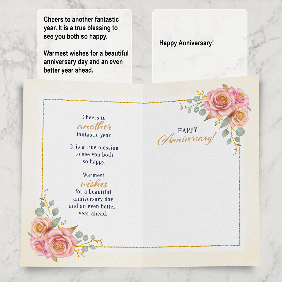Anniversary Card For Daughter and Son in law — inside