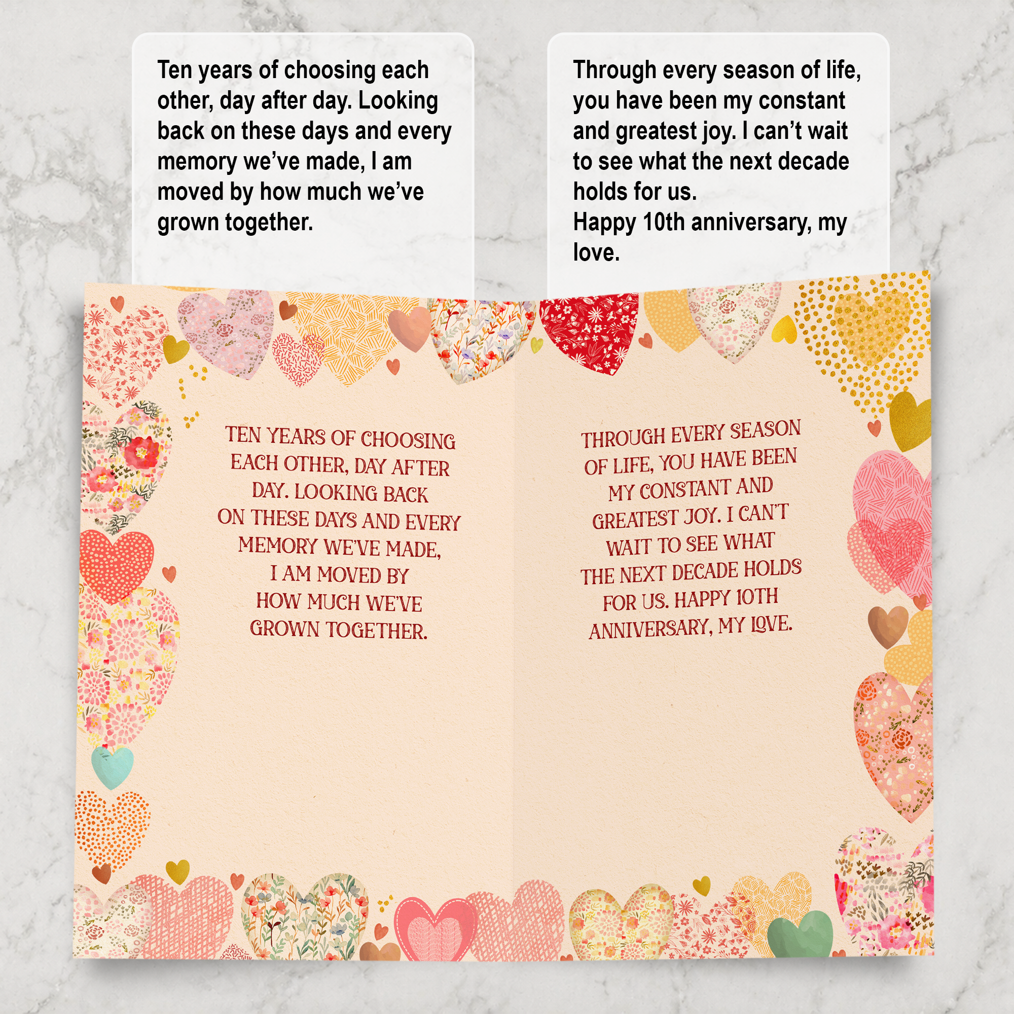 10th Anniversary Card