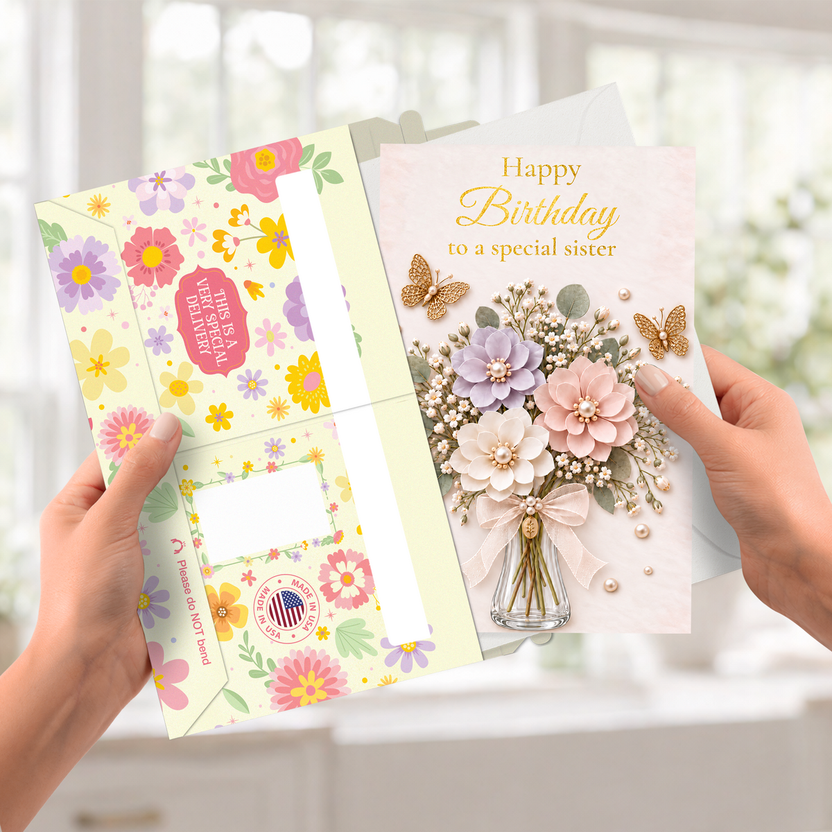 Sister Birthday Card — pullout