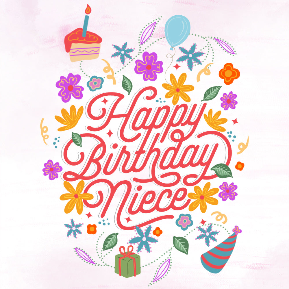 Designer Greetings What A Special Gift: Pink Foil Hearts Niece Birthday Card