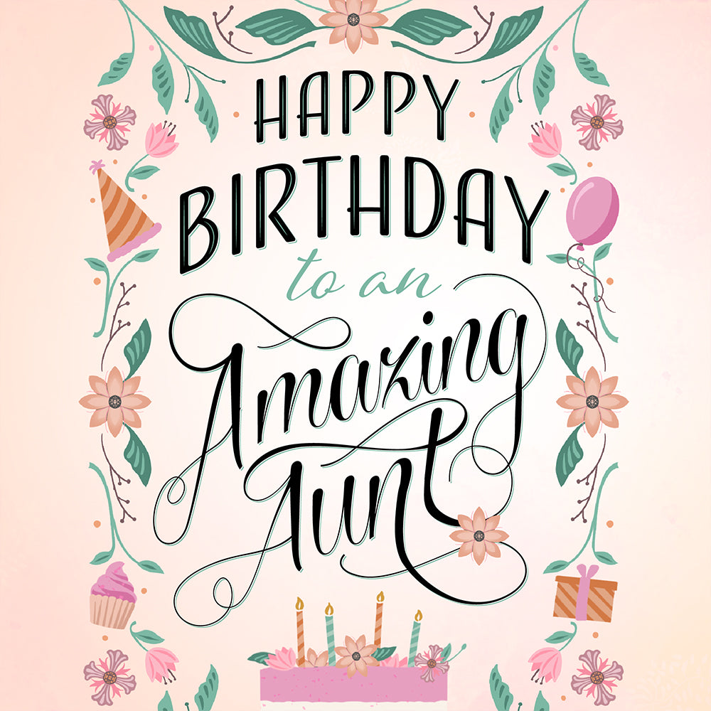 Happy Birthday Card For Aunt
