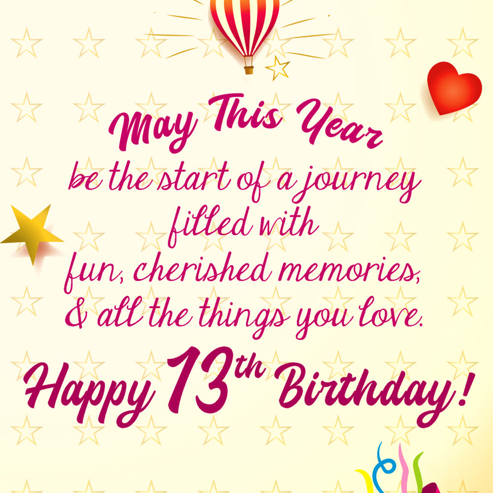 13th Birthday Card