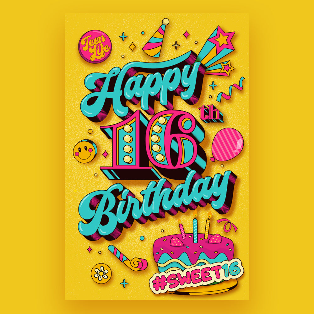 16th Birthday Card