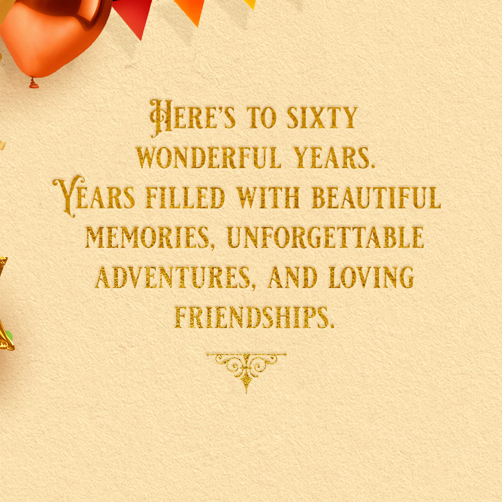 60th Birthday Card — inside