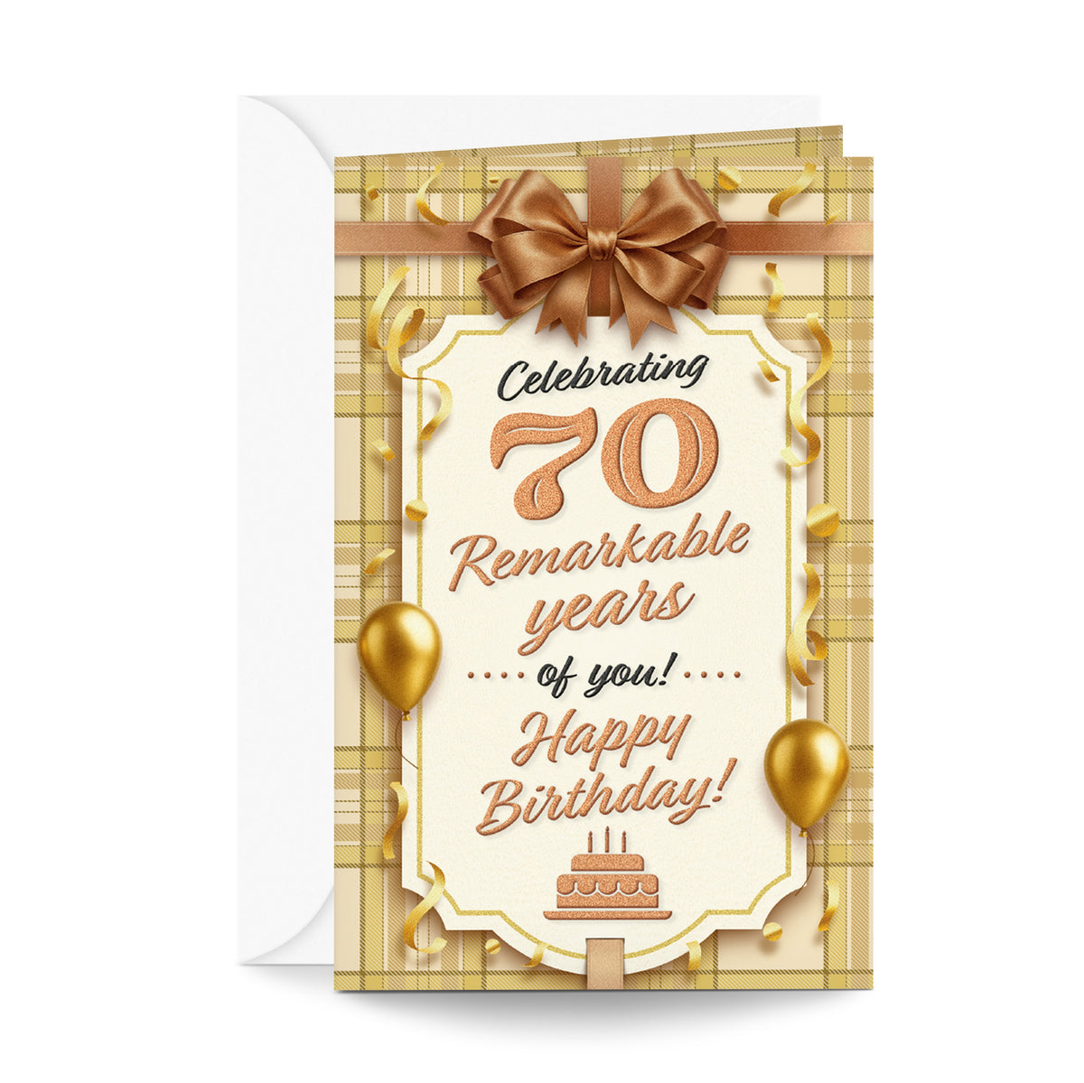 70th Birthday Card — front
