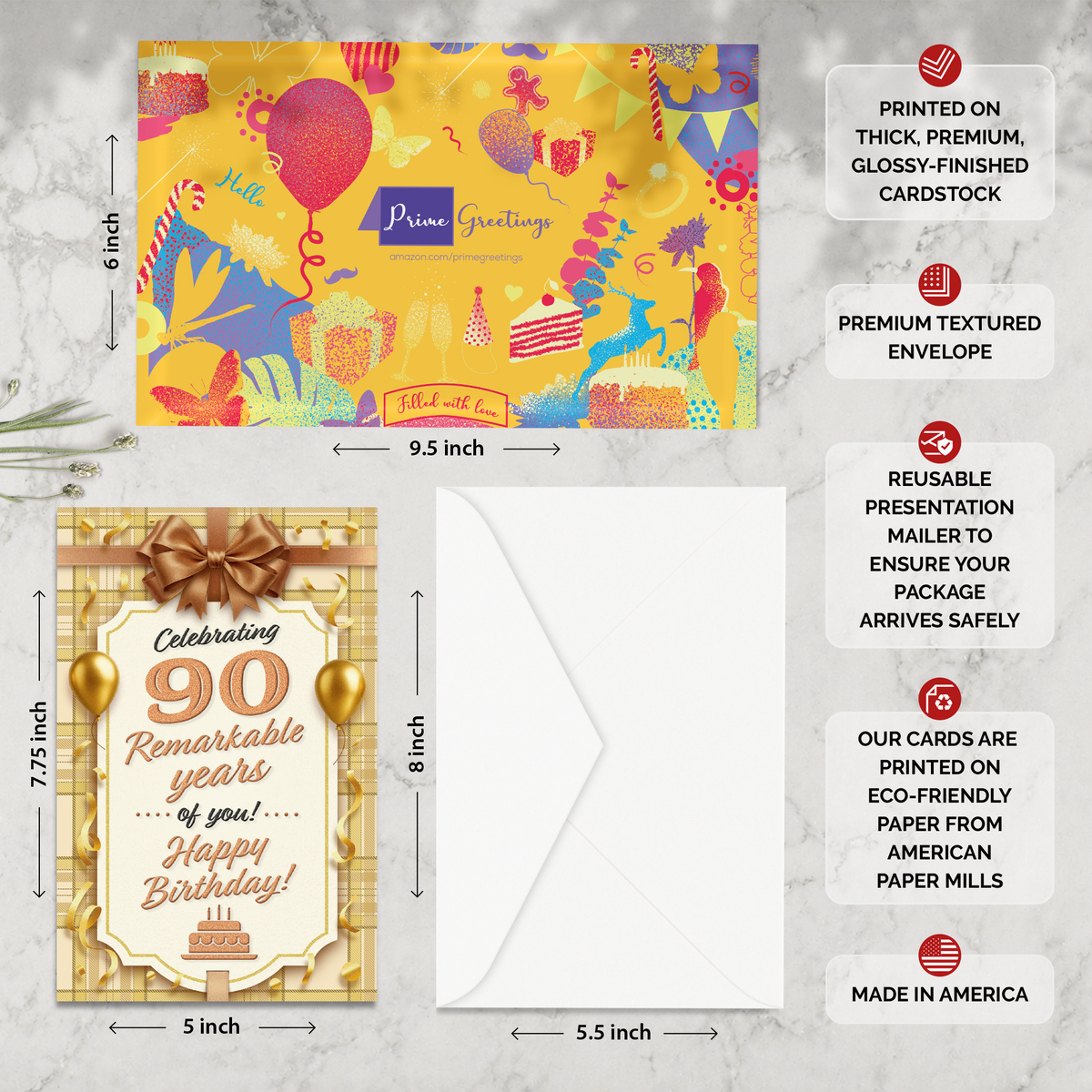90th Birthday Card — infographic
