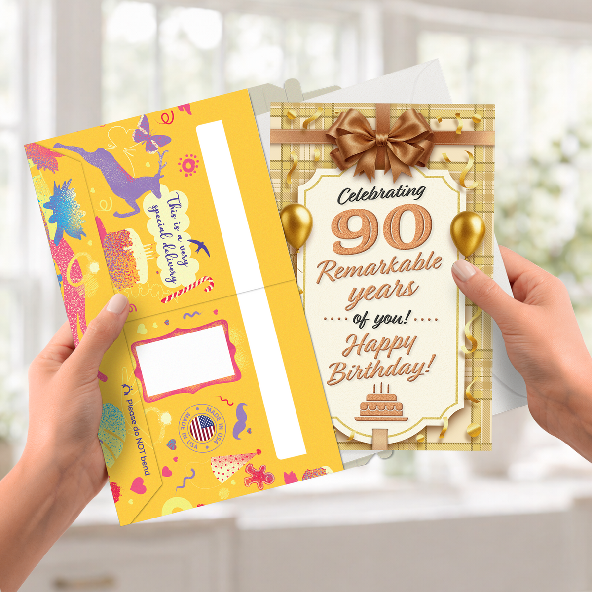 90th Birthday Card — pullout