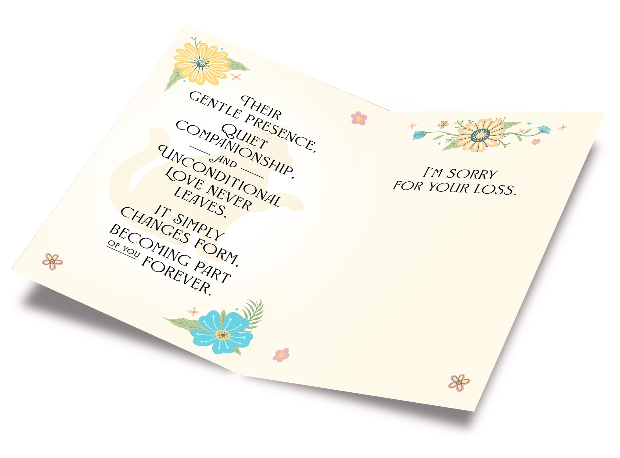 Loss of Cat Sympathy Card