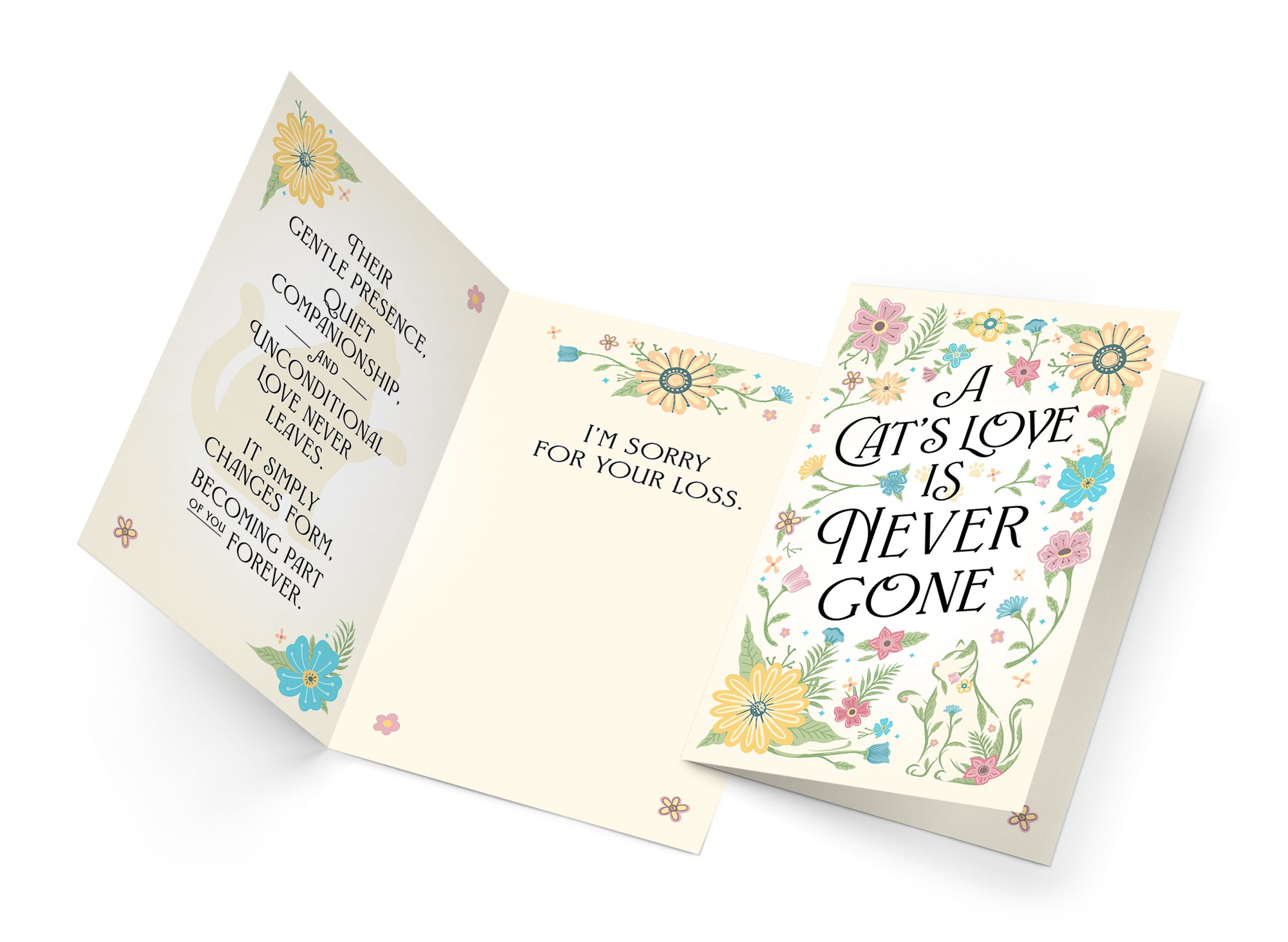 Loss of Cat Sympathy Card