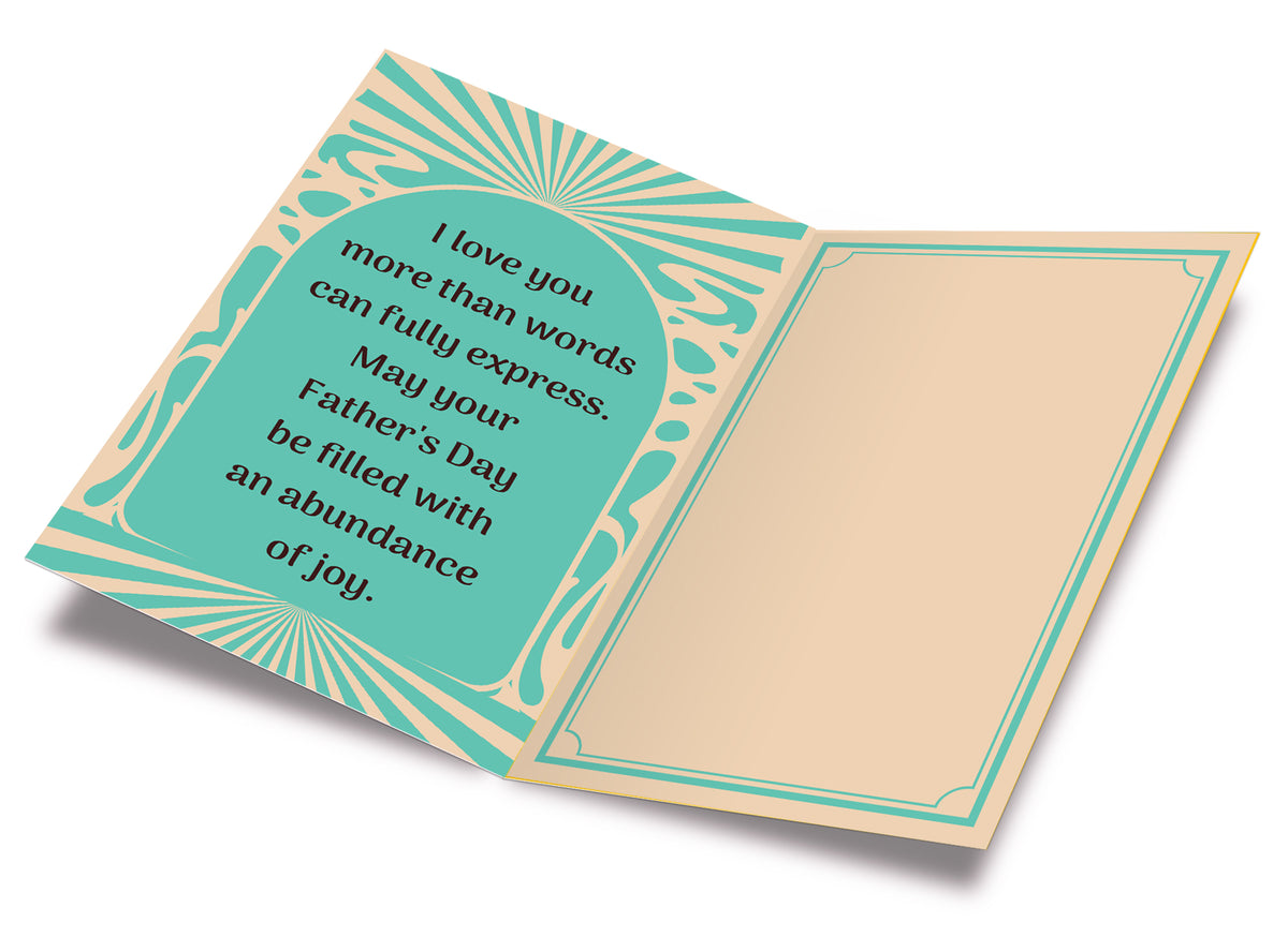 Father's Day Card For Son — open card inside