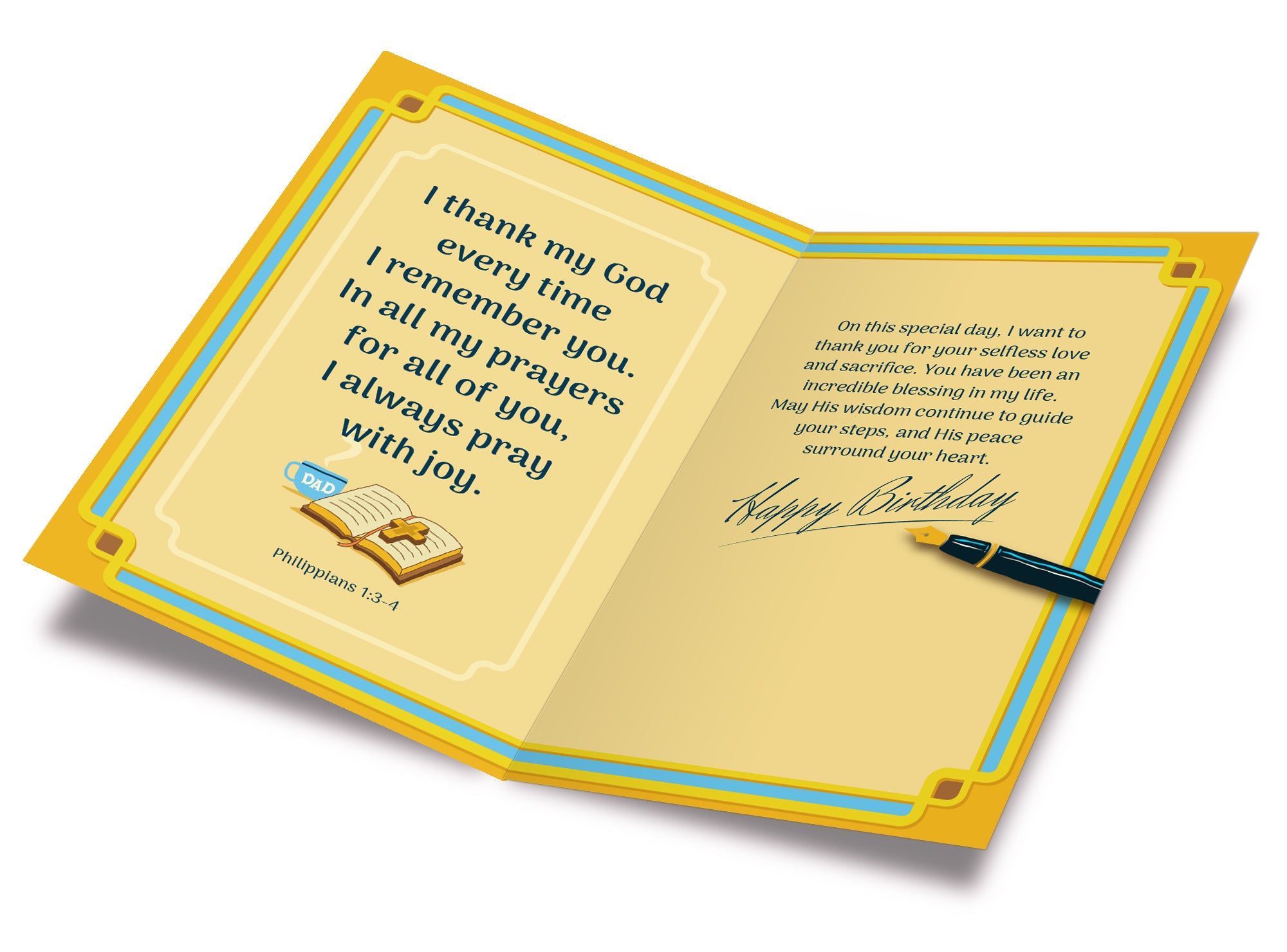 Religious Birthday Card For Dad