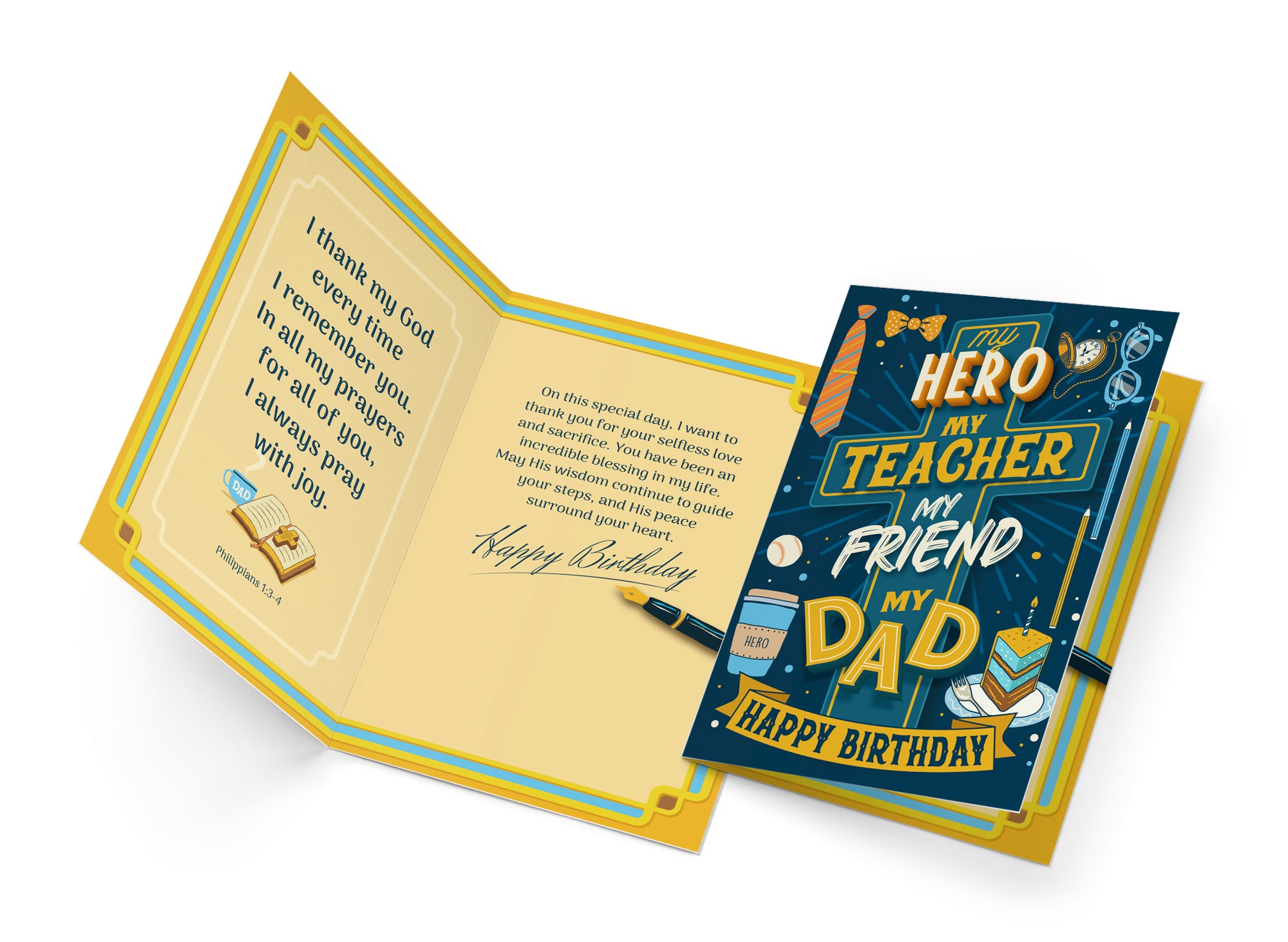 Religious Birthday Card For Dad