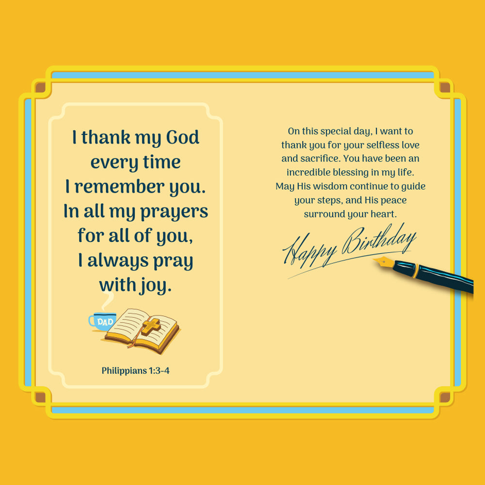 Religious Birthday Card For Dad