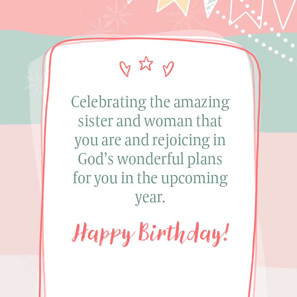 Religious Birthday Card For Sister