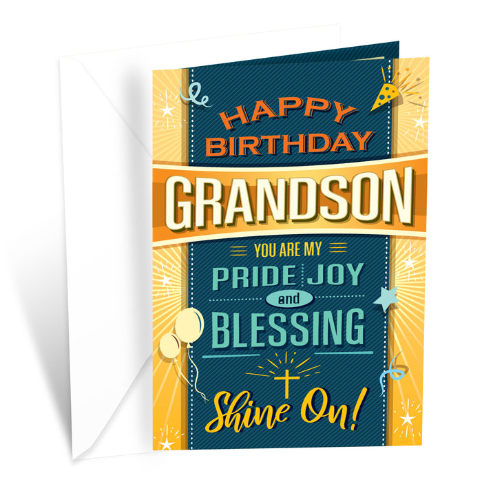 Religious Birthday Card For Grandson