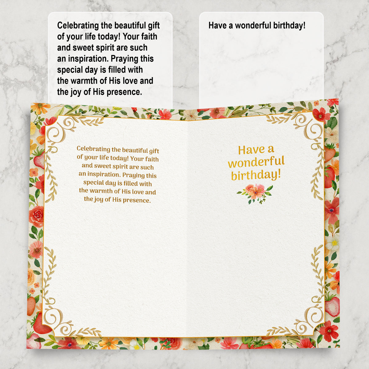 Religious Birthday Card for Her — inside