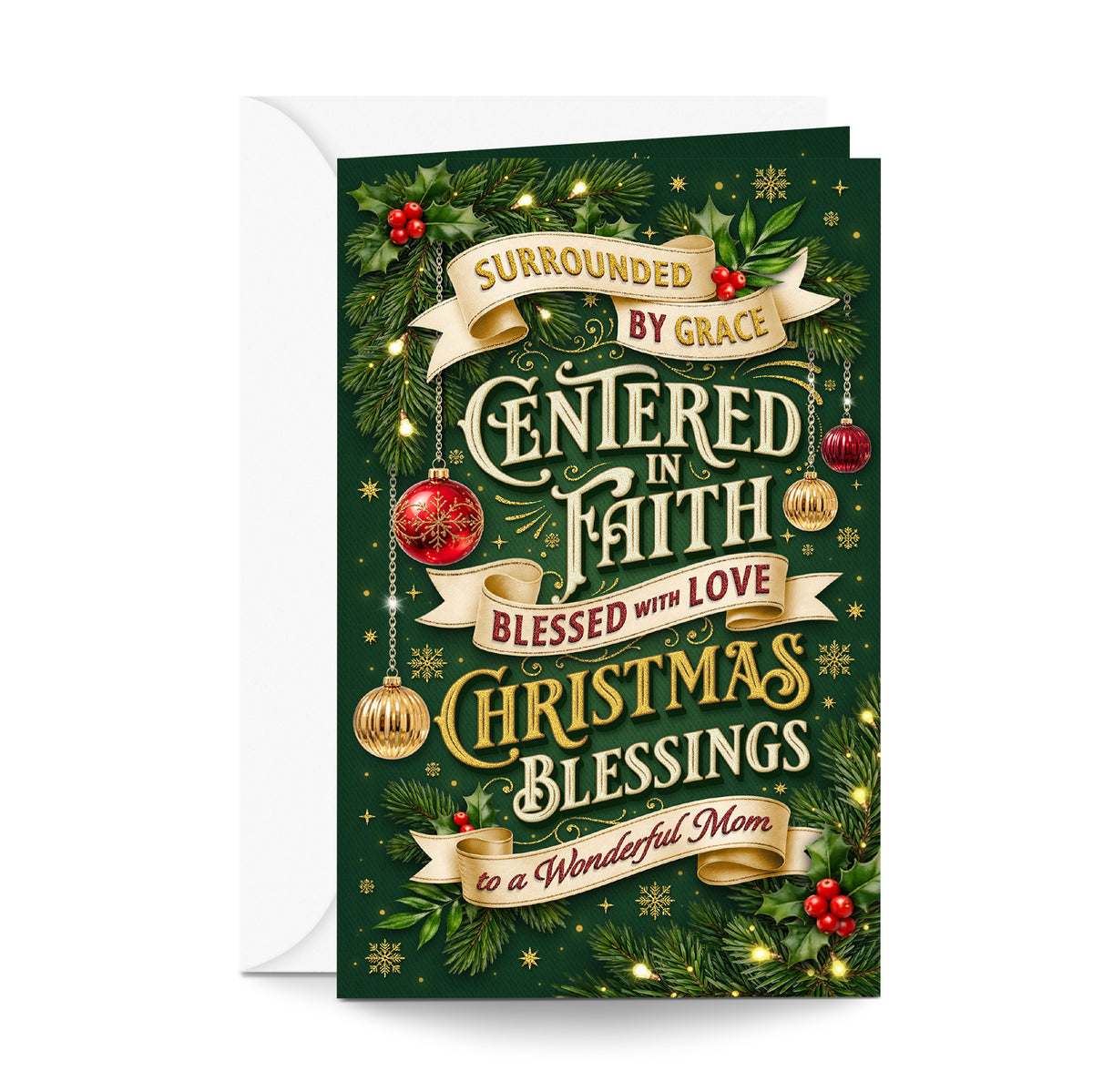 Religious Mom Christmas Card — front